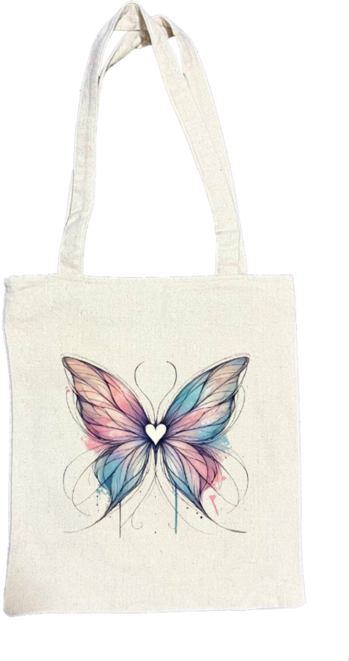 butterflies tote bag Beige 24