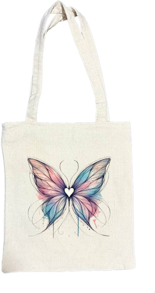 butterflies tote bag Beige 24