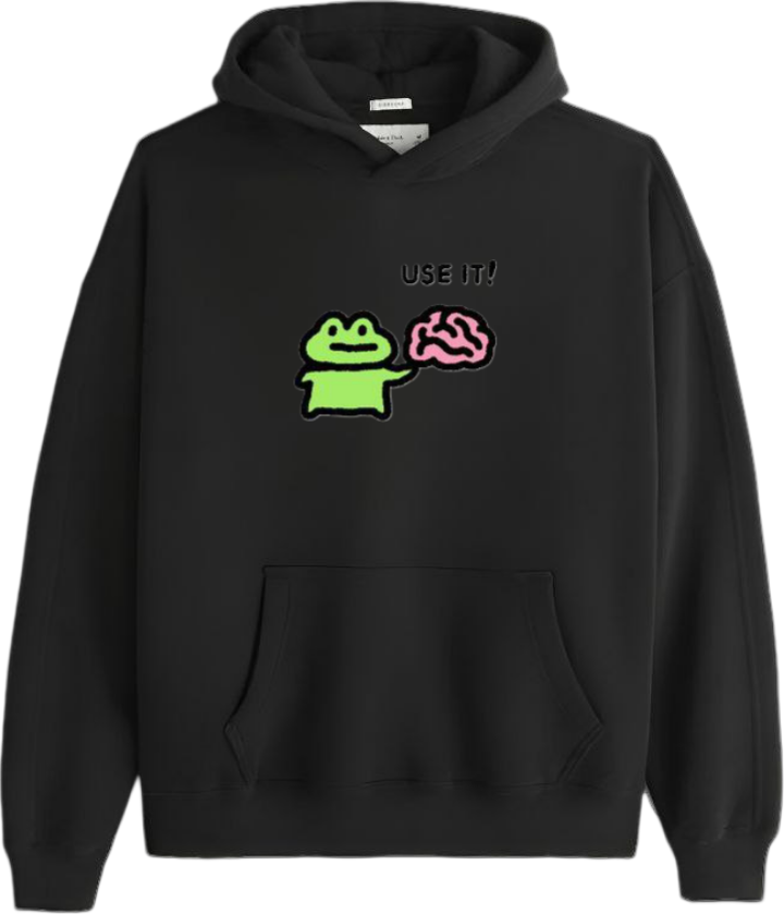 Frog Oversize Hoodie Black 24