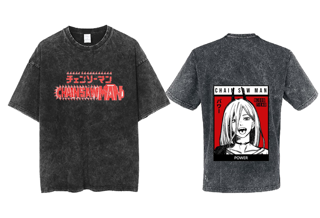 Chainsaw Man t- shirt One Size Washed Back 22
