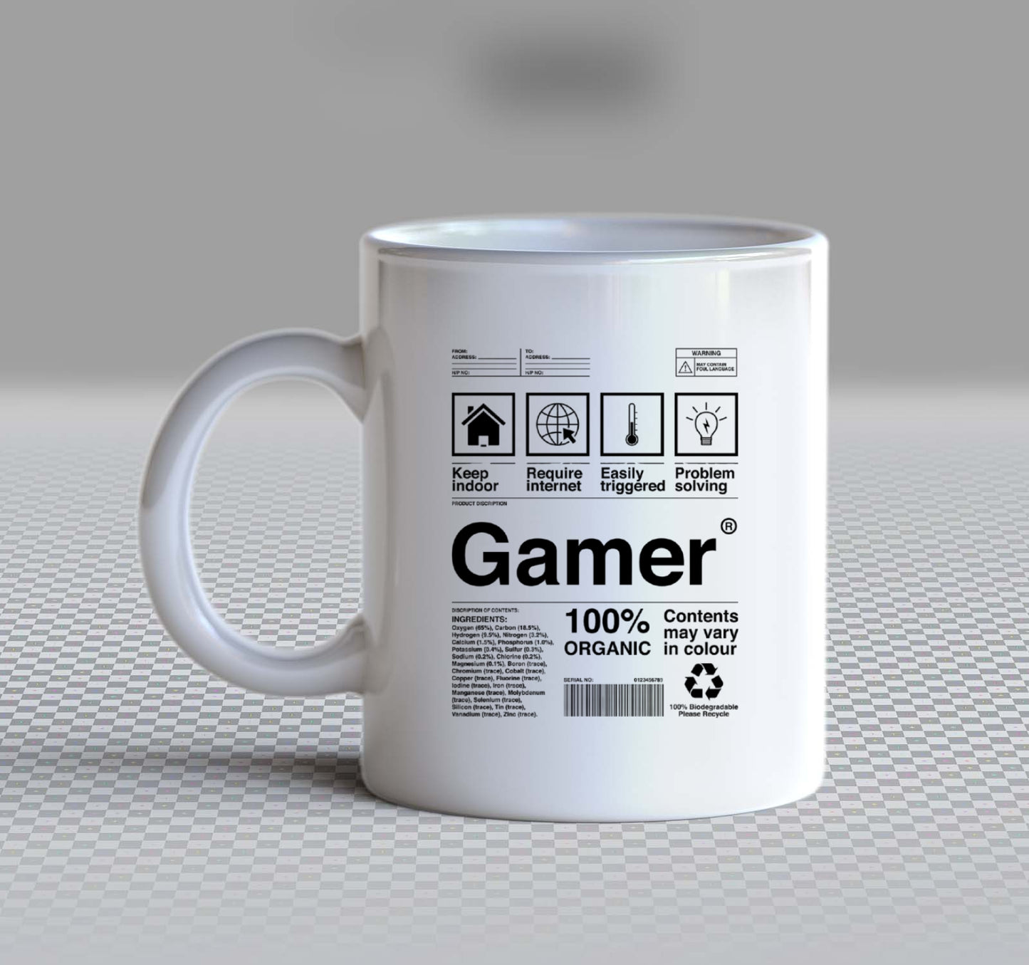Gamer Back text Mug 24