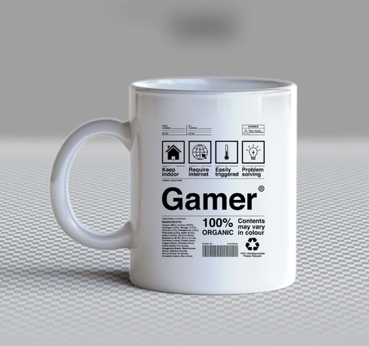 Gamer Back text Mug 24