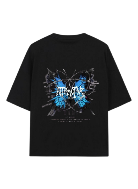 butterflies t- shirt Black Back 24