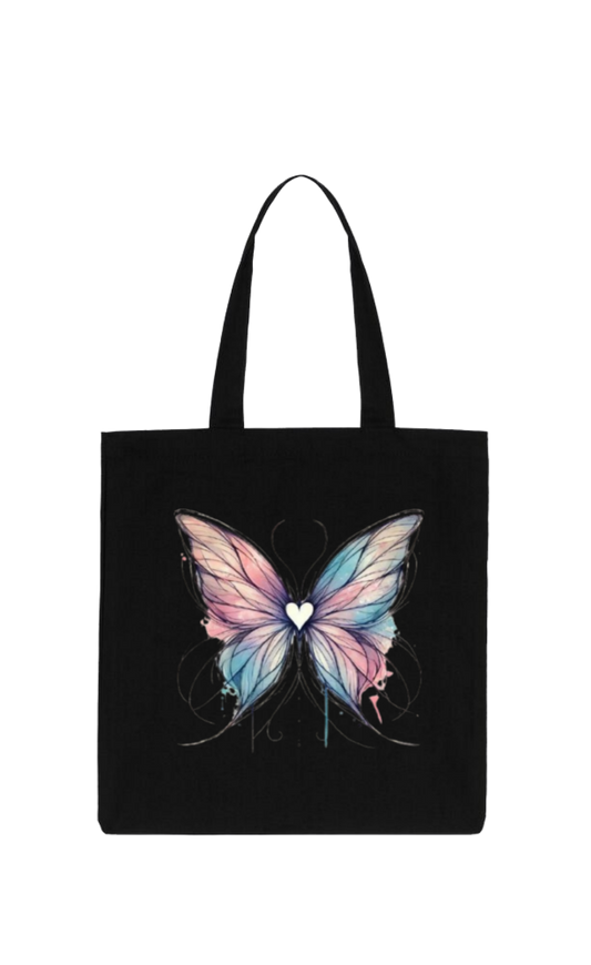 butterflies tote bag Black 24