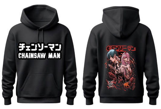 Chainsaw Man One Size hoodie Black Back 24