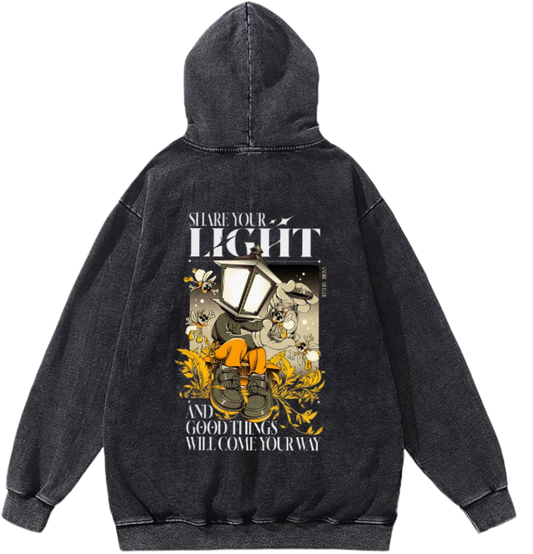 aliens Oversize Hoodie Washed gray Back 24