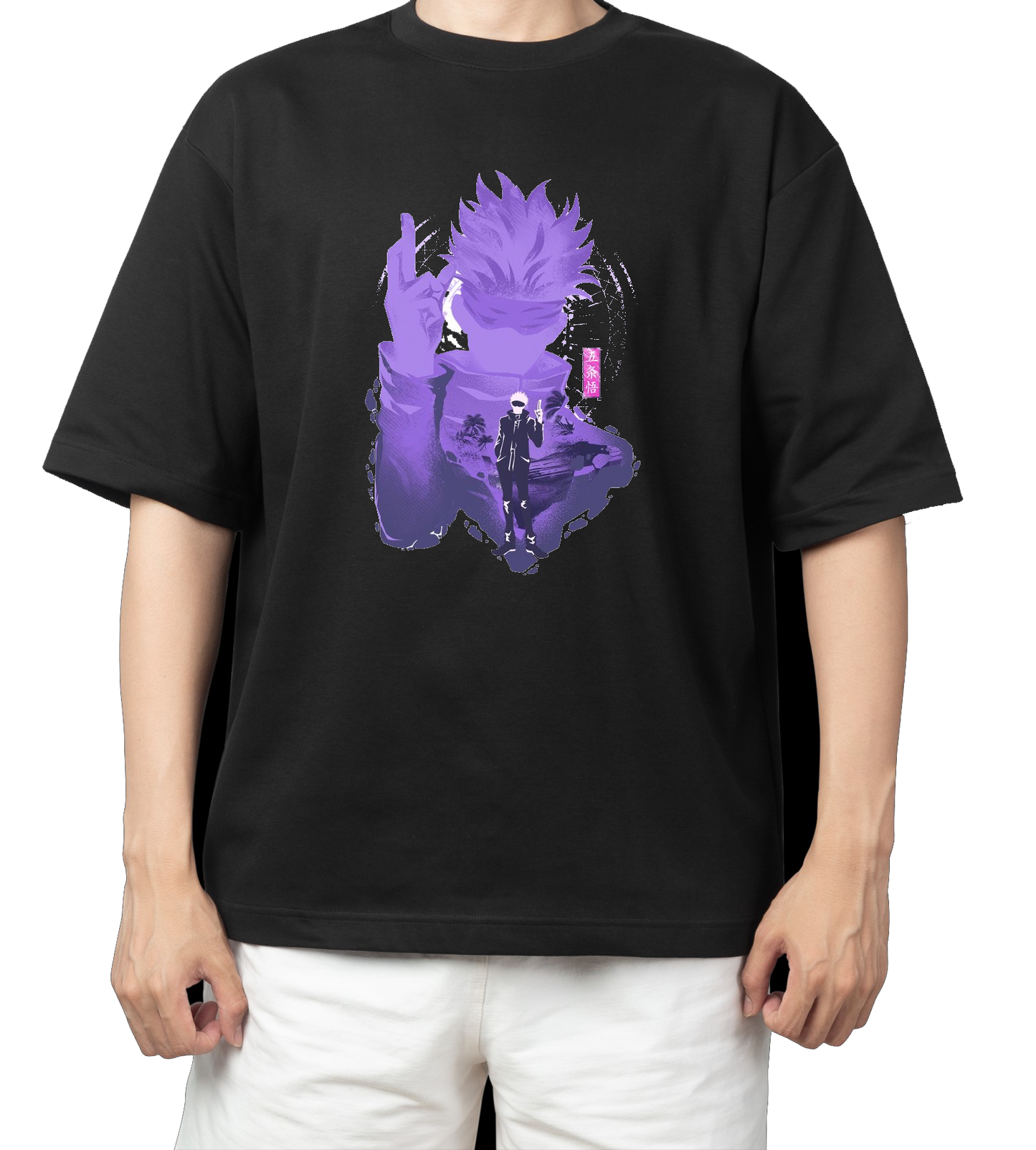 tjujutsu kaisen GOJO Oversize t- shirt Black 24