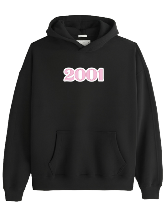 age Oversize Hoodie Black 2001