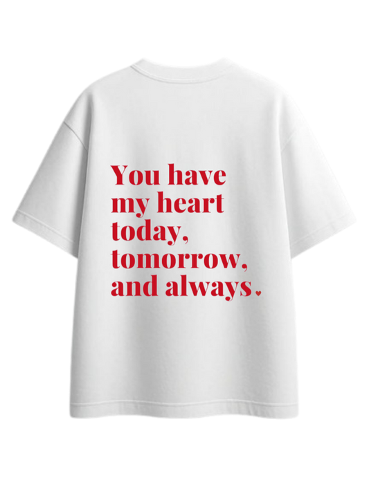 VaIentine coupIe t- shirt White Back 24