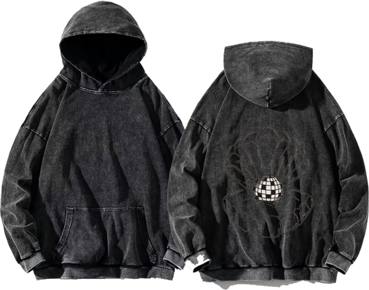 Disco ball One Size hoodie Washed Back 24