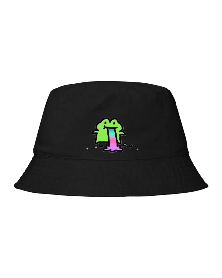 Frog Bucket hat Fishman hat cap Black 24