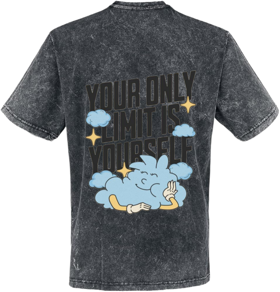 YOUR ONLY LIMIT IS YOURSELF t- shirt One Size Washed Back 24