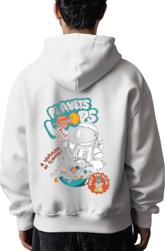 aliens Oversize Hoodie Back White 24
