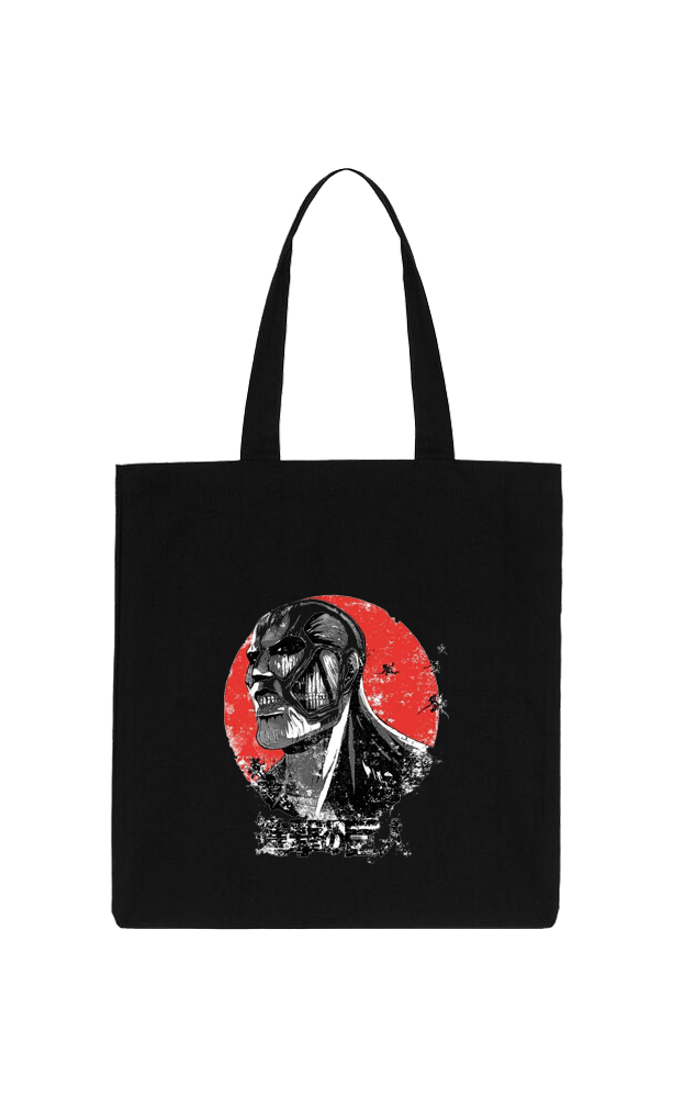 Anime Attack on titan shingeki no kyojin Aot Black tote bag 25