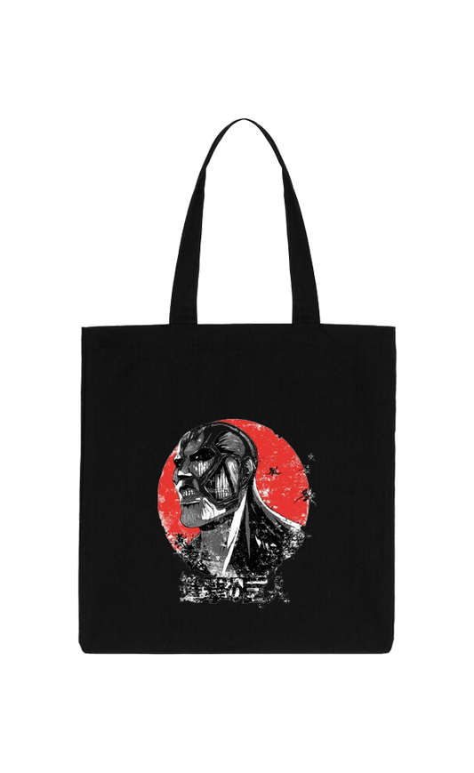 Anime Attack on titan shingeki no kyojin Aot Black tote bag 25