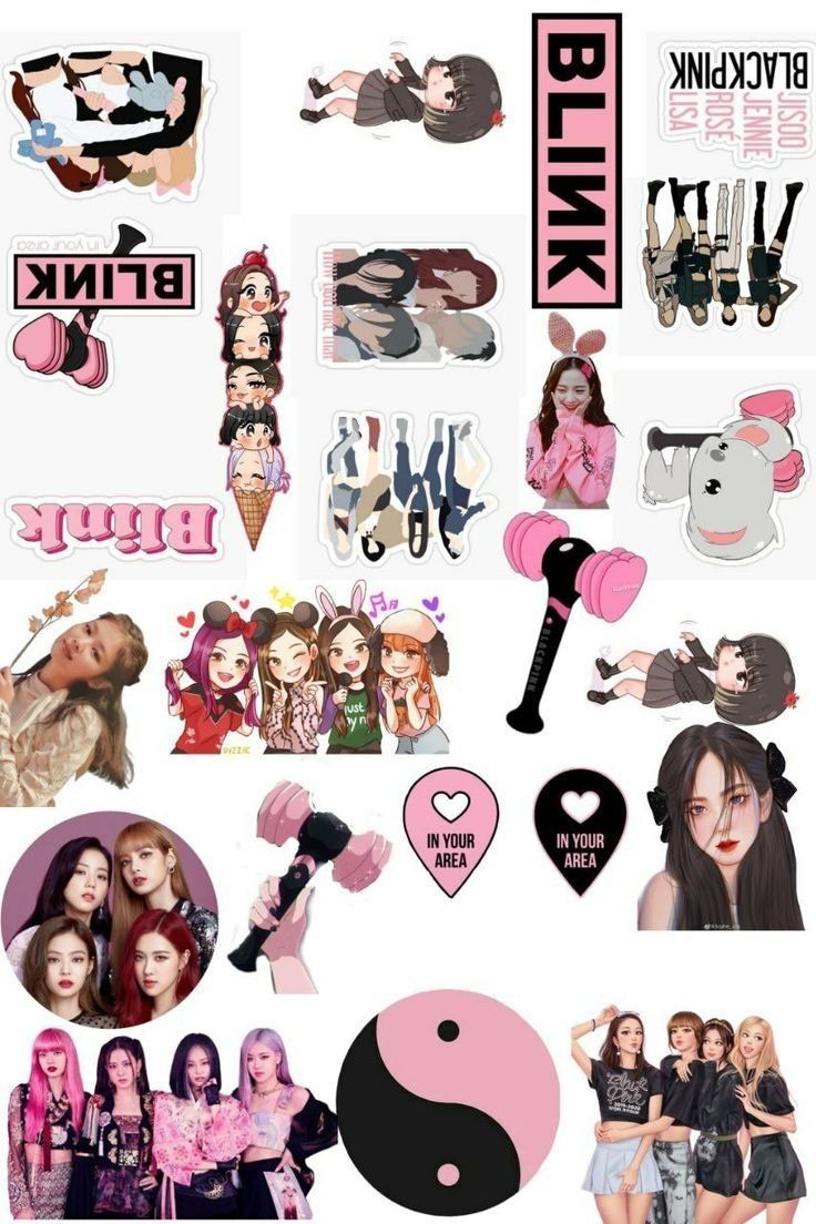 BLACKPINK Members and BLINK Logo Stickers Pack, Cute K-Pop Aesthetic Merchandise for Journaling, Scrapbooking, Water Bottles, Laptop, and Planner Decals