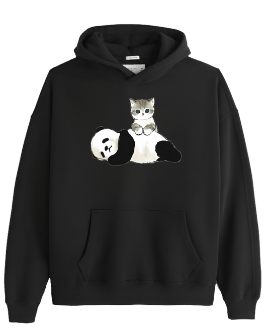 PANDA Oversize Hoodie Black 25