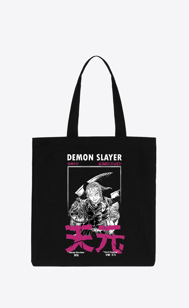 Anime Demon slayer nezuko tanjiro tote bag Black 25