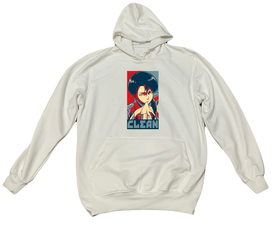 Anime Attack on titan shingeki no kyojin eren levi mikasa Aot White Oversize HOODIE 25