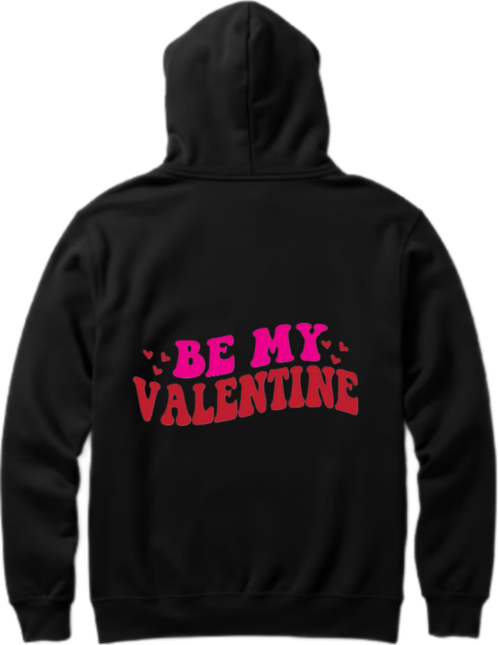 VaIentine coupIe Oversize Hoodie Black Back 25