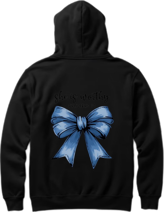 butterflies Oversize Hoodie Black Back 25