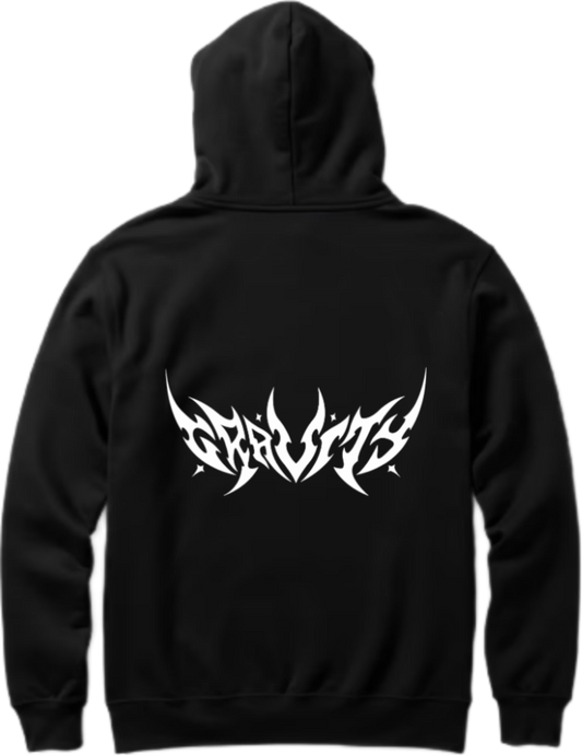 Goth Oversize Hoodie Black Back 25
