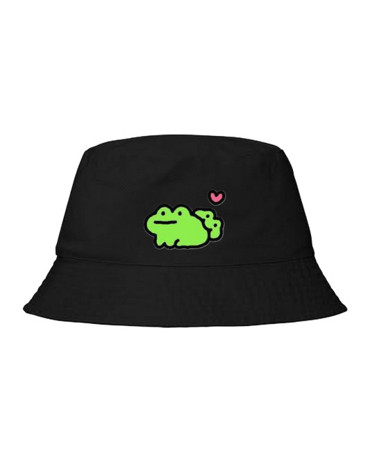 Frog Bucket hat Fishman hat cap Black 25
