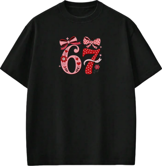 67 designs One Size t- shirt Black 25