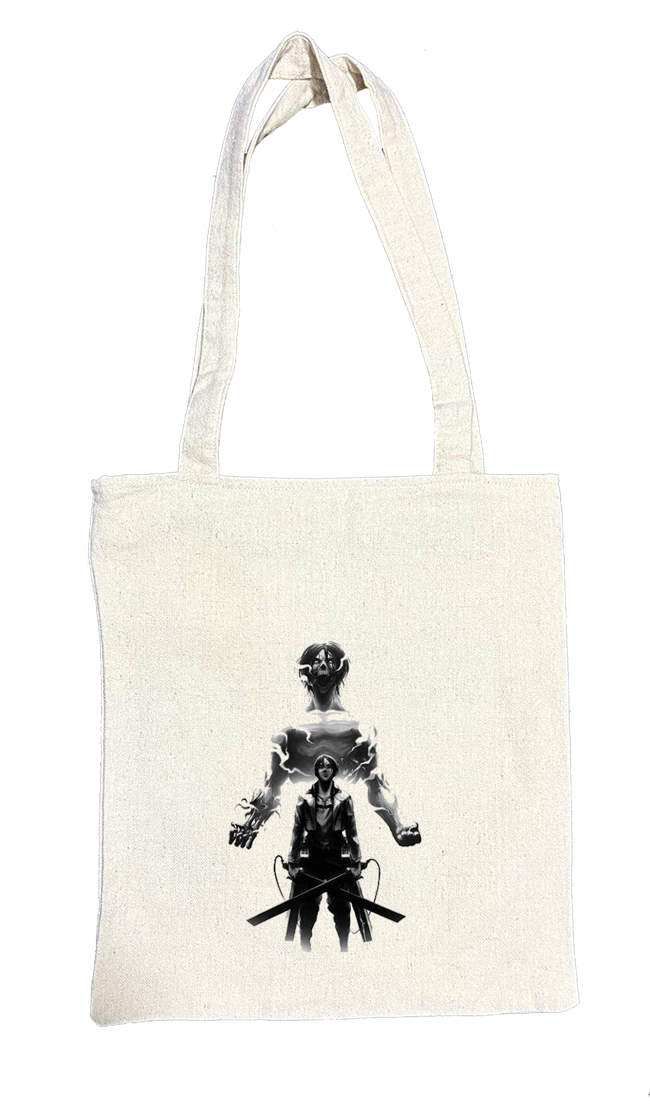Anime Attack on titan shingeki no kyojin Aot biege tote bag 24