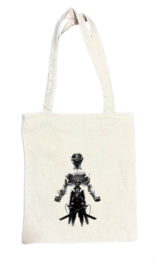Anime Attack on titan shingeki no kyojin Aot biege tote bag 24