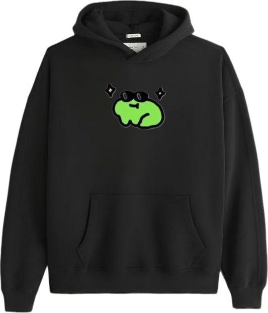 Frog Oversize Hoodie Black 25