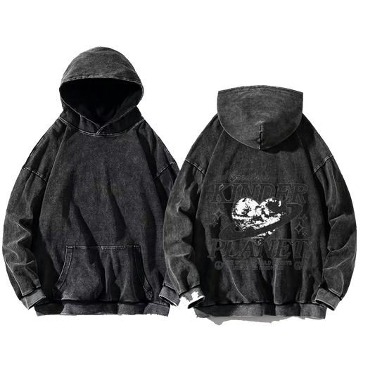 Create KINDER PLANET One Size hoodie Washed Back 25