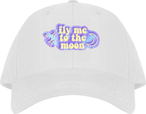Baseball cap White FLY ME TO THE MOON 25
