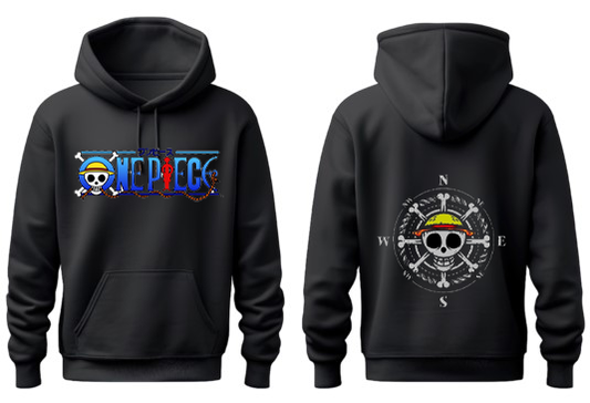 one piece One Size hoodie Black Back 25