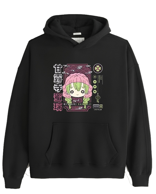 Anime Demon slayer nezuko tanjiro Oversize Hoodie Black 78