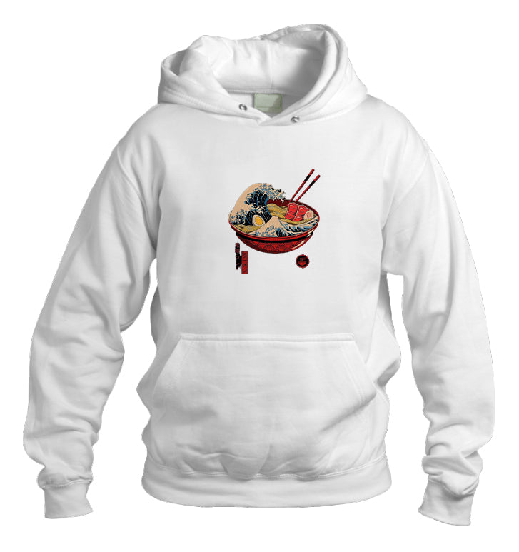 Great Ramen Wave Over Size hoodie White 5