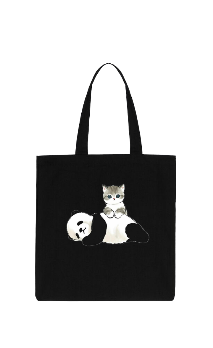 PANDA tote bag Black 25