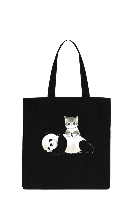 PANDA tote bag Black 25