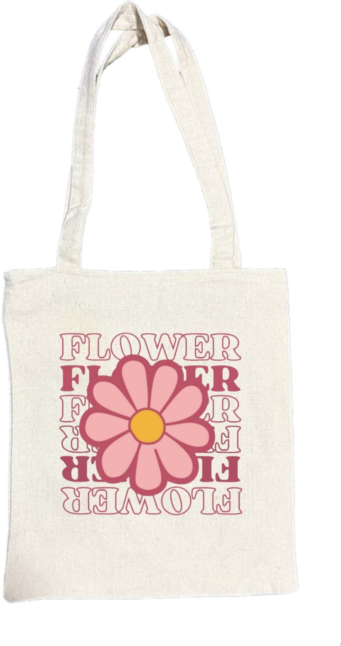 FLOWER tote bag beige 25