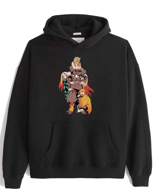 Anime Demon slayer nezuko tanjiro Oversize Hoodie Black 25