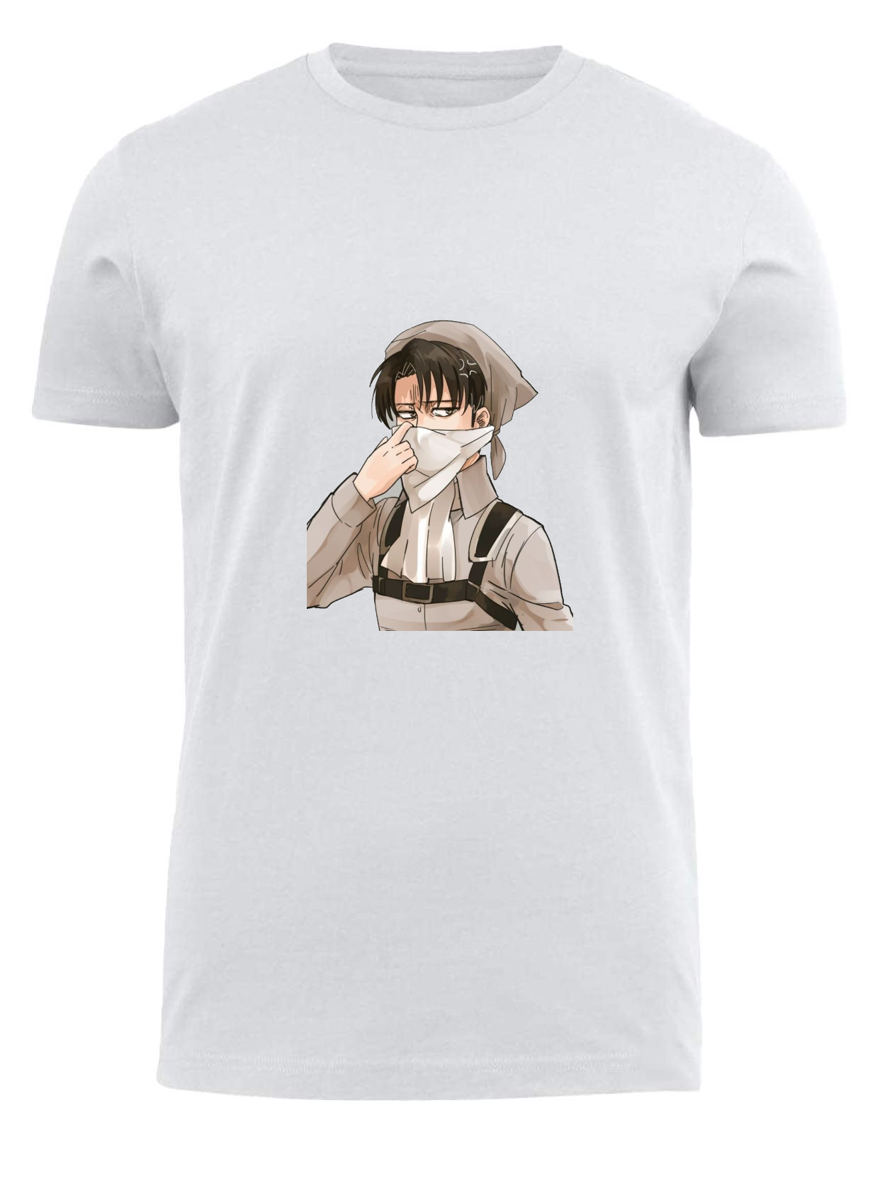 Anime Attack on titan shingeki no kyojin eren milevi kasa  Aot white fit t- shirt 25