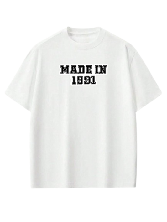 age t- shirt White 1991