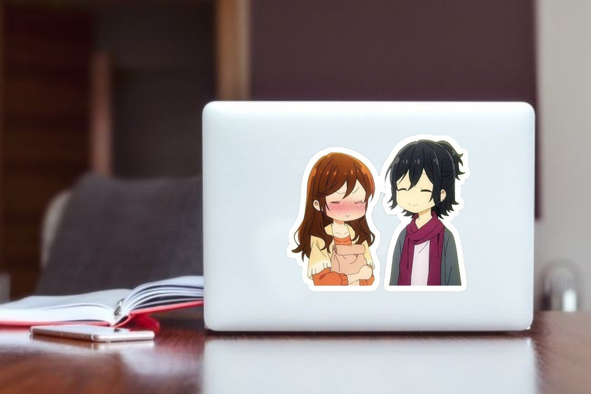 Horimiya Anime Sticker, Kyouko Hori and Izumi Miyamura Cute Waterproof Vinyl Decal for Laptop, Water Bottle, Hydro Flask, and Journal