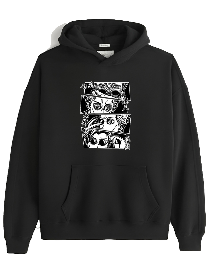 jujutsu kaisen GOJO Oversize  Hoodie Black 25