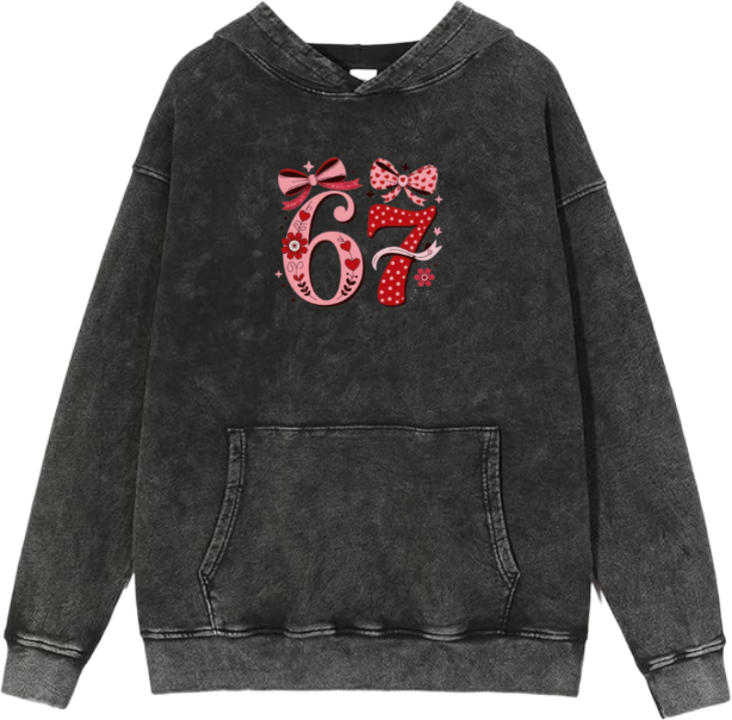 67 designs Oversize Hoodie Washed 25