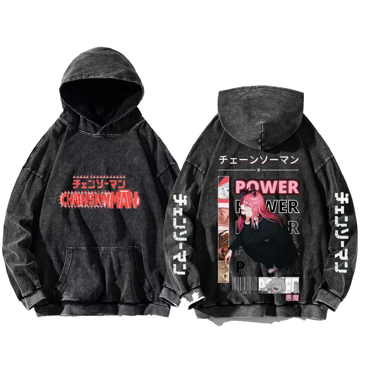 Chainsaw Man One Size hoodie Washed Back 25
