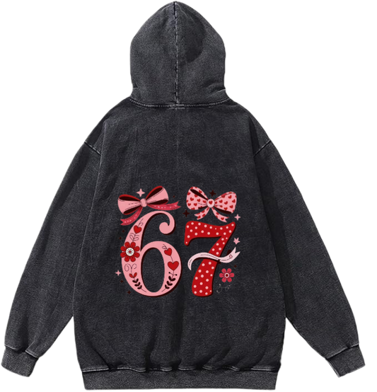 67 designs Oversize Hoodie Washed Back 25
