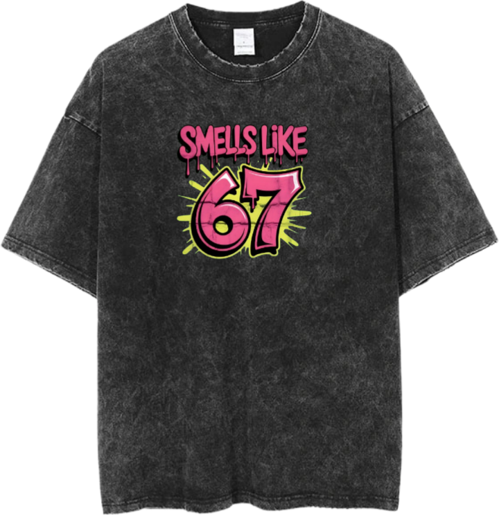 67 designs One Size t- shirt Washed 25