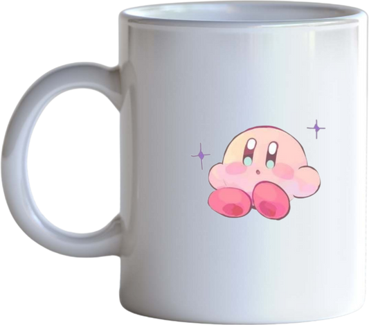 Cute Pink Bunny Kirby Ceramic Coffee Mug, Kawaii Anime Gaming Cute Mug for Women and Kids, Funny Novelty Tea Cup, 11 oz 25