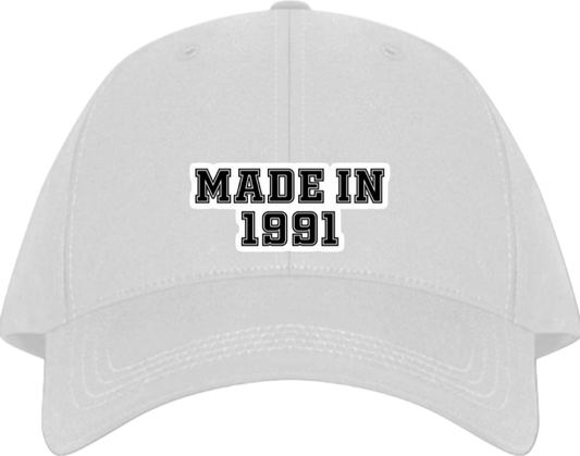 age Baseball cap White 1991